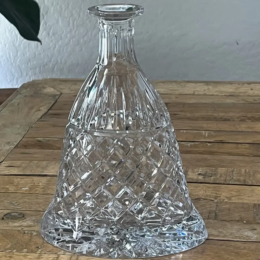 Vintage Bell Shaped Heavy Cut Glass Crystal Liquor Decanter 13